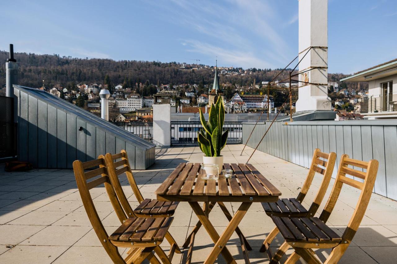 Eigene Wohnung Im Stadtzentrum Mit Wunderschoener Dachterrasse Биль Экстерьер фото